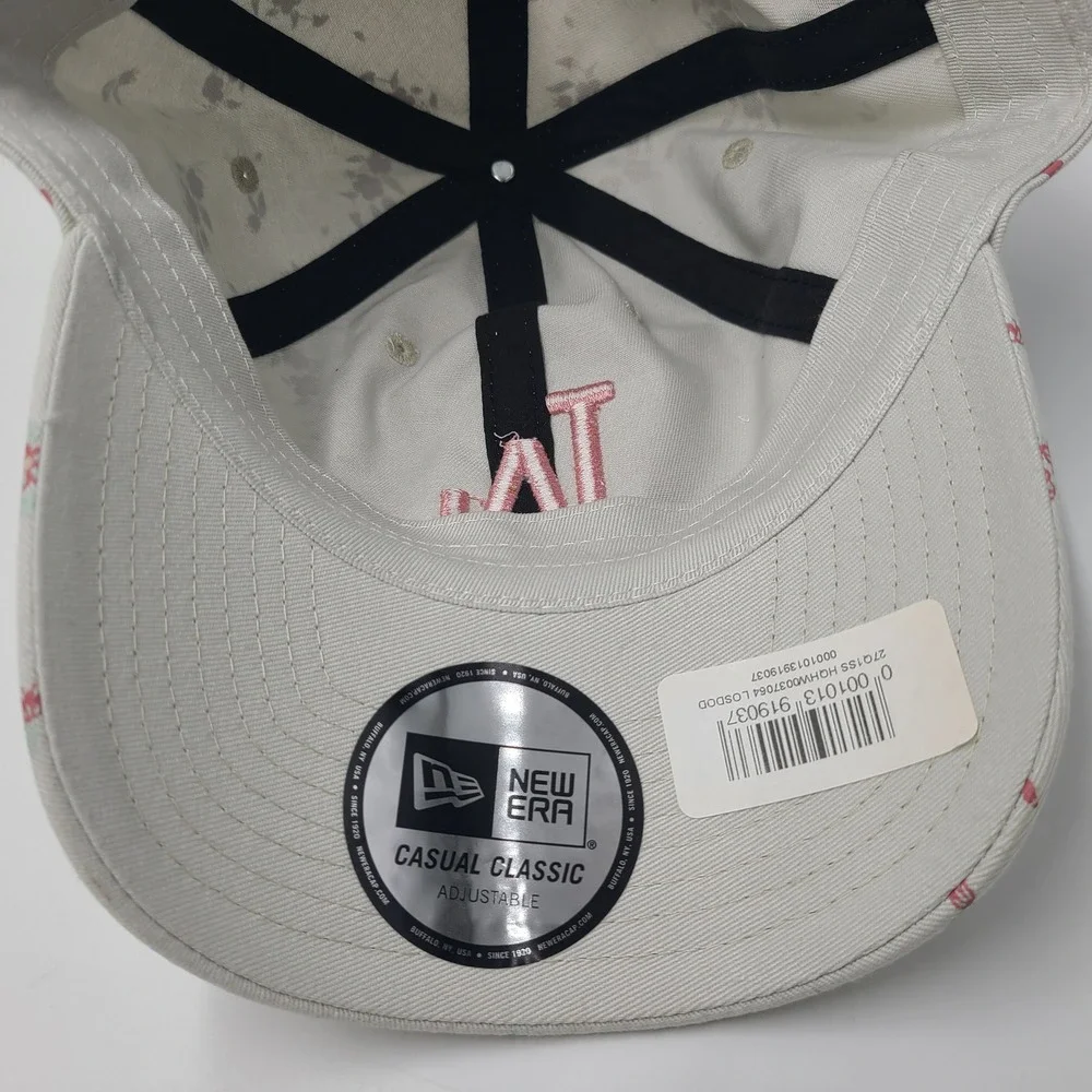 Women Los Angeles Dodgers Hat Strapback New Era Gray Pink Floral All Over Print